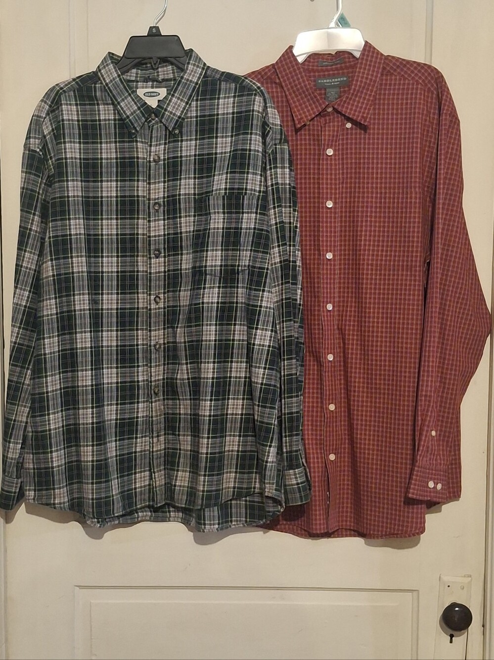 Bundle of two men's long-sleeve button-down shirts in size Extra Large (XL)